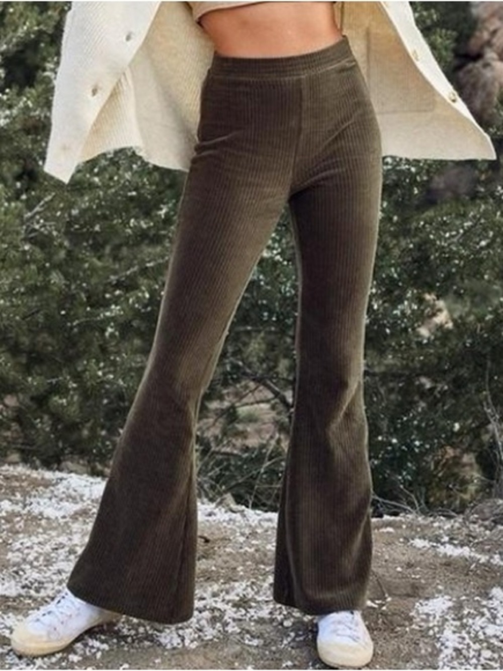 Aerie Ribbed Velour Flares